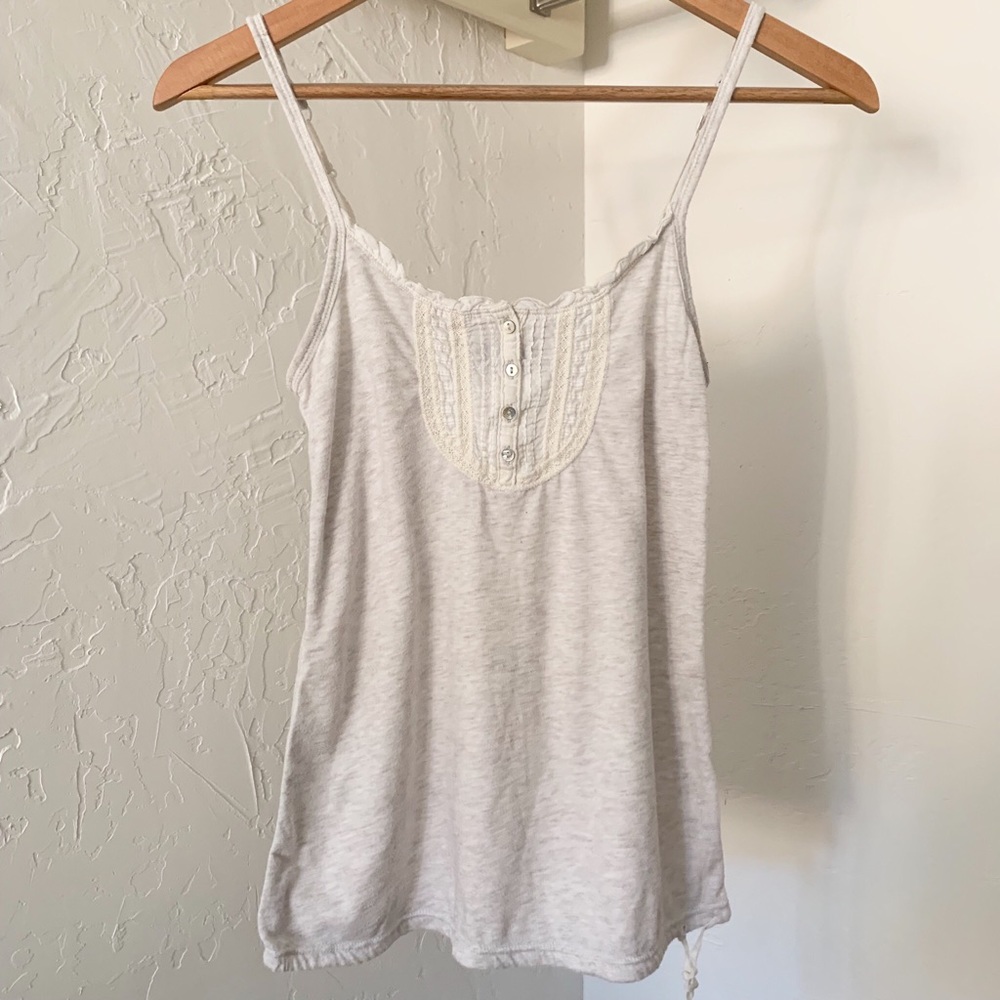 AE Cream Button Tank Top
